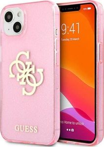 Guess Etui Guess GUHCP13SPCUGL4GPI Apple iPhone 13 mini różowy/pink hard case Glitter 4G Big Logo 1