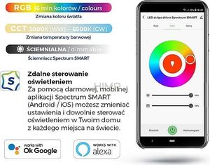 Spectrum Kontroler do pasków LED 12/24V DC 12DW/24DW WiFi Spectrum Smart 3