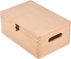 Skrzynkazdrewna Drewniane pudełko z metalowym zapięciem 30x20cm 1
