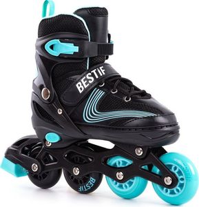 Rolki Bestif BRS06 z wymienną płozą regulowane czarne r. 30-33 2