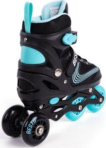 Rolki Bestif BRS06 z wymienną płozą regulowane czarne r. 30-33 15