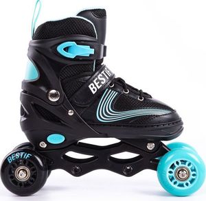 Rolki Bestif BRS06 z wymienną płozą regulowane czarne r. 30-33 17