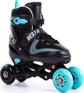 Rolki Bestif BRS06 z wymienną płozą regulowane czarne r. 30-33 18