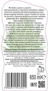BluxCosmetics Mydło do rąk w płynie porzeczkowe z aloesem 650 ml 2