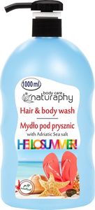 BluxCosmetics Mydło pod prysznic HelloSummer z solą morską z Adriatyku 1L 2