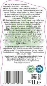 BluxCosmetics Mydło do rąk w płynie rabarbarowe z aloesem 1L 2