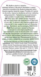 BluxCosmetics Mydło do rąk w płynie bananowe z aloesem 1L 2