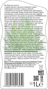 BluxCosmetics Mydło pod prysznic bananowe z aloesem 1L 2