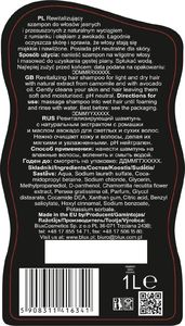 BluxCosmetics Szampon do włosów jasnych i przesuszonych z wyciągiem z rumianku i awokado 1L 2