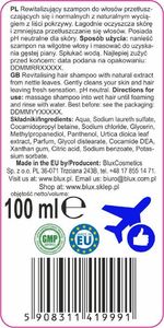 BluxCosmetics Szampon do włosów przetłuszczających się i normalnych z wyciągiem z liści pokrzywy 100 ml 2