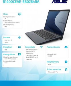 Laptop Asus ExpertBook B1 B1400 (B1400CEAE-EB0284RA) 2
