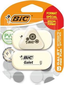 Bic Gumka BIC Galet+Mini Fun blister 2+1szt 1