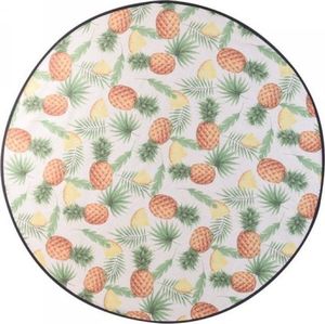 Dekoracja domu Mata plażowa okrągła w ananasy 138 cm 1