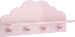 Dekoracja domu Wieszak ścienny Cloud z półką różowy 1