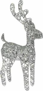 Dekoracja świąteczna Dekoracja domu Renifer świąteczny srebrny Led 37 cm 1