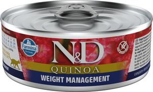 Farmina N&D Cat Quinoa Weight Management Karma Dla Dorosłych Kotów 80 g 1