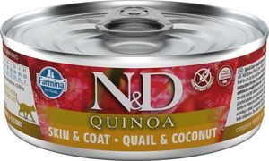 Farmina N&D Cat Quinoa Quail & Coconut Karma Dla Dorosłych Kotów 80 g 1