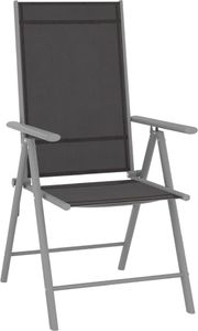 vidaXL 10-cz. zestaw mebli do ogrodu, czarno-srebrny 2