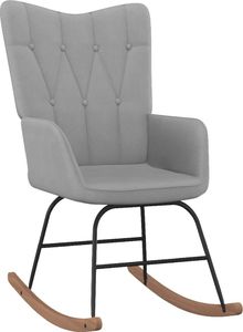 vidaXL Fotel bujany z podnóżkiem, jasnoszary, obity tkaniną 5