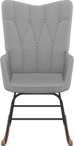 vidaXL Fotel bujany z podnóżkiem, jasnoszary, obity tkaniną 6