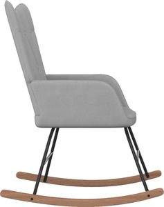 vidaXL Fotel bujany z podnóżkiem, jasnoszary, obity tkaniną 7