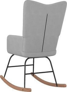 vidaXL Fotel bujany z podnóżkiem, jasnoszary, obity tkaniną 8