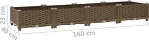 vidaXL Donica do podniesionej rabaty, 160x40x23 cm, polipropylen 8