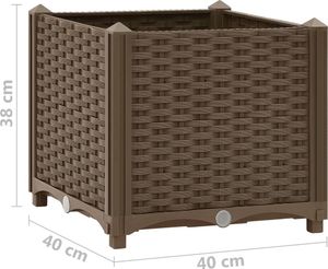vidaXL Donica do podniesionej rabaty, 40x40x38 cm, polipropylen 7