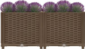 vidaXL Donica do podniesionej rabaty, 80x40x38 cm, polipropylen 3