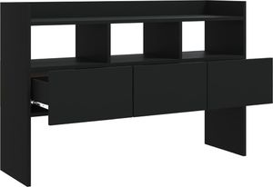 vidaXL Szafka, czarna, 105x30x70 cm, płyta wiórowa 5