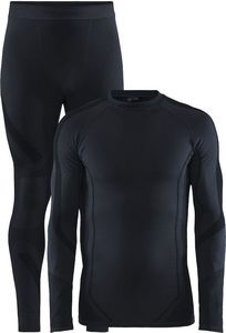 Craft Bielizna termoaktywna męska zestaw bluza + spodnie kalesony legginsy Craft Core dry fuseknit set M czarny rozmiar M 1