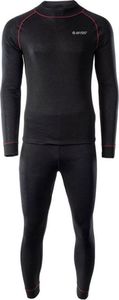Hi-Tec Bielizna termoaktywna męska zestaw bluza + spodnie kalesony legginsy Hi-tec Sorin set czarna rozmiar M 1
