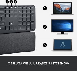 Klawiatura Logitech Ergo K860 (920-010352) + Brio 100 (960-001585) 3