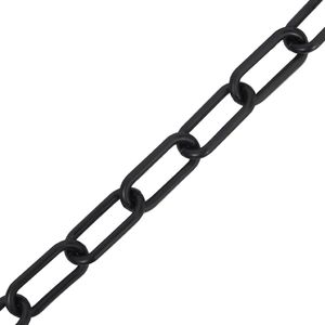vidaXL Łańcuch ostrzegawczy, czarny, 100 m, 4 mm, plastikowy 2