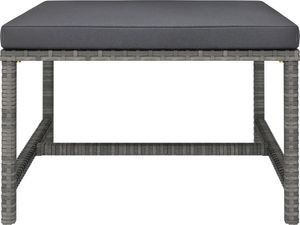 vidaXL 3-częściowa sofa do ogrodu, z poduszkami, szara, polirattanowa 5