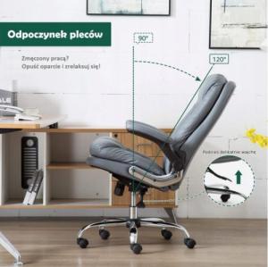 Krzesło biurowe Mebel Elite Paris Szare 5