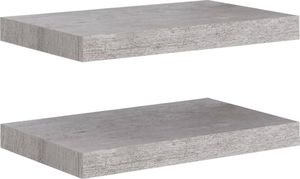 vidaXL Półki ścienne, 2 szt., szarość betonu, 40x23x3,8 cm, MDF 2