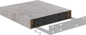 vidaXL Półki ścienne, 4 szt., szarość betonu, 23 x 23,5 x 3,8 cm, MDF 8