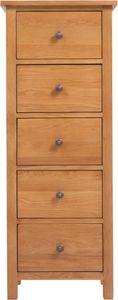 vidaXL Wysoka komoda, 45x32x110 cm, lite drewno dębowe 3