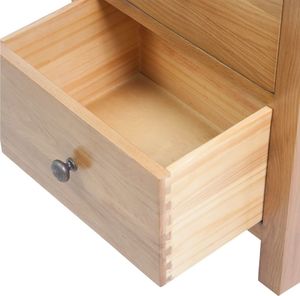 vidaXL Wysoka komoda, 45x32x110 cm, lite drewno dębowe 6