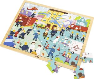 Viga 44581 Puzzle na podkładce 48 elementów - poznajemy pracę strażaka 3