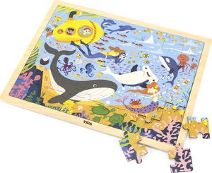 Viga 44583 Puzzle na podkłądce 48 elementów - poznajemy morze i jego mieszkańców 2