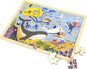 Viga 44583 Puzzle na podkłądce 48 elementów - poznajemy morze i jego mieszkańców 3