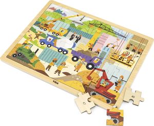 Viga Viga 44585 Puzzle na podkładce 48 elementów - poznajemy maszyny budowlane 2