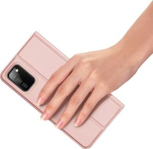 Dux Ducis Etui SAMSUNG GALAXY A03S z klapką Dux Ducis skórzane Skin Leather jasny róż 5