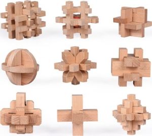 Pan i Pani Gadżet Drewniane Puzzle Łamigłówki 9 Sztuk 1