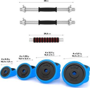 HMS Hantle SGG30BAR żeliwne 2 x 15 kg 10
