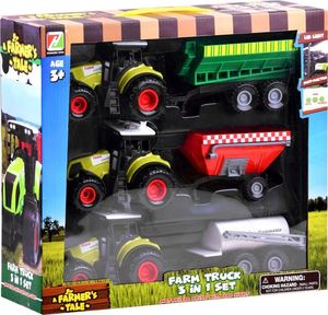 Jokomisiada Zestaw 3 x Traktor + przyczepa dla farmera ZA3908 10