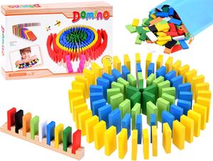 Jokomisiada Drewniane Kolorowe Domino 300 elementów 1