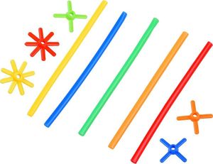 Jokomisiada Kreatywne klocki rurki patyczki 1000-ele ZA3672 5